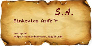 Sinkovics Azár névjegykártya